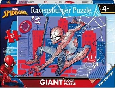 Новый запечатанный Ravensburger 03088 Spiderman 24Pc гигантский пол головоломка продавец из США - Изображение 1 из 4