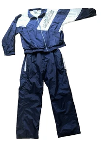 VTG Adidas Mens Large Navy Blue Windbreaker Jacket and Reebok Pants Track Suit - Picture 1 of 7