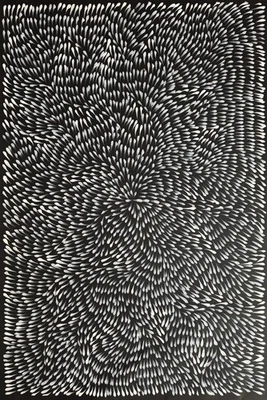 Roseanne Morton Petyar, Auténtico Arte Aborigen.Tamaño, 90 x 60 cm. Hoja medicinal Foto 1 de 4