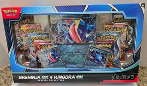 Pokemon Juego de Cartas Coleccionables Greninja ex y Kingdra ex Caja de Colección Especial Nuevo Precintado - Imagen 1 de 2