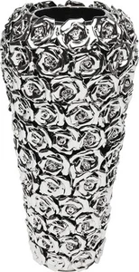 Kare Design Vaso Rosa Multi Cromo Grande, Argento, Vaso, Gres, Cromato - Foto 1 di 6