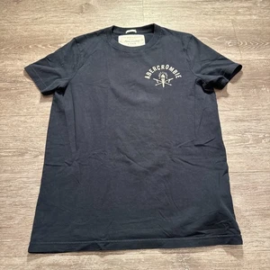Abercrombie & Fitch Shirt Mens Medium Blue Graphic Muscle Tee Graphic Print - Picture 1 of 8