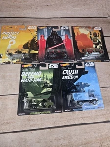 Hot Wheels Star Wars Real Riders Complete Set of 5 Mattel Free Ship - Picture 1 of 1