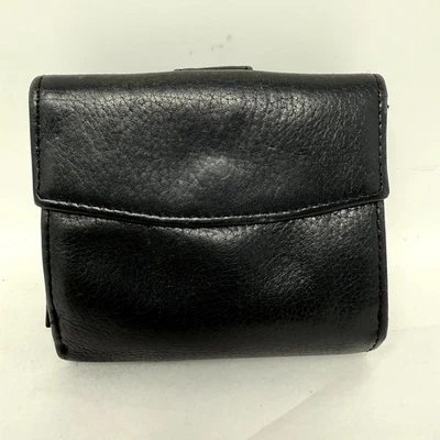 Cartera Tusk Plegable Cuero Guijarro Negro Ranura para Tarjeta Cartera Diseñador De Colección SUAVE Foto 1 de 4