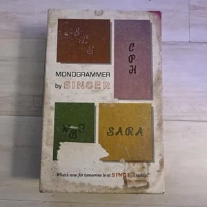 Monogramador Singer para máquina de coser Zig-Zag con aguja inclinada 171256 completo en caja - Imagen 1 de 6