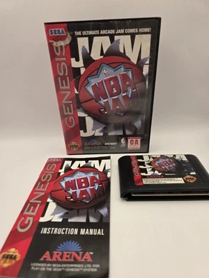 NBA Jam (Sega Genesis, 1994) CIB Complete & Tested Working!!! - Image 1 of 4