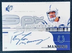 2002 UD SPX Peyton Manning AUTO SUPREME Colts Broncos Upper Deck!!!!!! - Picture 1 of 2