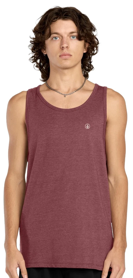 Volcom Solid Heather Tank - Merlot - New - Image 1 of 1