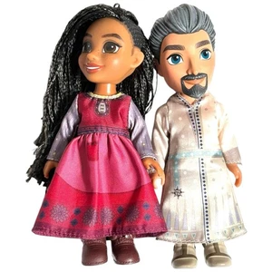 6” Disney Wish Asha & King Magnifico Petite Doll Action Figure Small Pre-owned - Picture 1 of 5