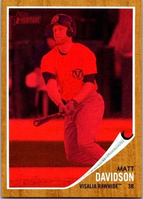 2011 Topps Heritage Minor League #95 Matt Davidson Red Tint #/620 3P - Image 1 of 2