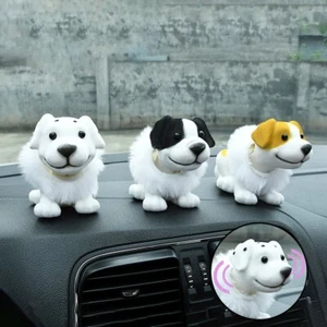 Car Dashboard Shaking Head Nodding Dog Resin Bobble-Head Puppy Desk Decor Cute - Picture 1 of 14