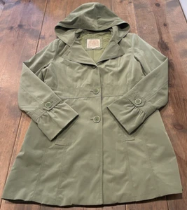 Esprit Women’s Long Sleeve Olive Green Insulated Lined Hooded Trench Coat Size:L - Picture 1 of 12