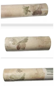 Wallquest Vinyl Coated Wallcoverings Wallpaper 20.5"×32.8 Beige Mauve Green Leaf - Picture 1 of 12