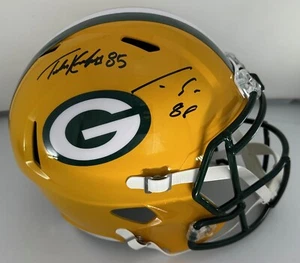 Packers LUKE MUSGRAVE & TUCKER KRAFT Signed Full Size Replica Helmet AUTO - JSA - Picture 1 of 1