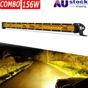 20 inch Slim LED Work Light Bar Combo Offroad Driving Truck SUV 4WD 156W Yellow - Picture 1 of 12