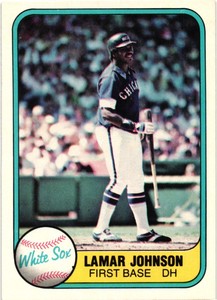 1981 Lamar Johnson #350 Fleer Chicago White Sox EX