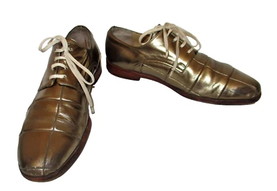 Zapatos De Colección Comme Des Garcons 7 1/2 EE. UU. 23 1/2 Japón Mujeres Oro Patchwork Cuero Foto 1 de 4