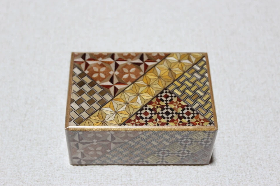 Japanese puzzle box, Yosegi secret puzzle 12 cm(4.7 inch) 12 steps — 第 1/4 张图片