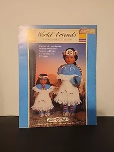 Plains Indian 14" & 8" Dolls Outfits Nartive American Crochet Patterns Book - Picture 1 of 1