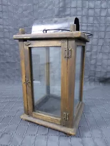 Rare Old Antique primitive Wooden Candle Lantern 18th 19th century Wood Lantern - Picture 1 of 24