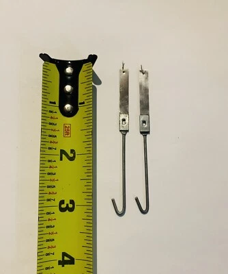 Antique Clock Parts-Pendulum Suspension Spring 3 3/16”. (Set Of 2)