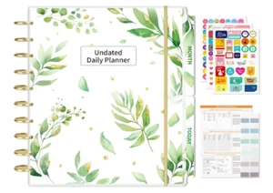 Daily Planner Undated – Undated Daily Planner Notebook with Hourly Schedule, 180 - Picture 1 of 5
