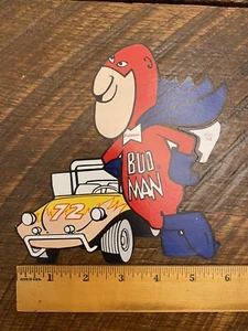 Vintage Bud Man Aufkleber Sticker Retro Budweiser Werbung Auto 6” x 6” in Cape 72 - Bild 1 von 7