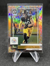 2022 Donruss Optic TJ Watt Fire Emoji Prizm SSP #168 Pittsburgh Steelers