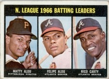 1967 Topps #240 Matty Alou/Felipe Alou/Rico Carty Pittsburgh Pirates/Atlanta