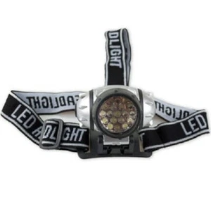 19 LED HEADLAMP 3 AAA BATTERIES INCLUDED ADJUSTABLE STRAPS + FREE FLASHLIGHT! - Picture 1 of 3