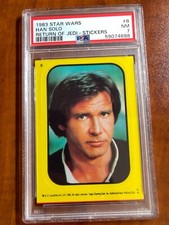 1983 Star Wars Return of the Jedi Stickers 8 HAN SOLO PSA 7
