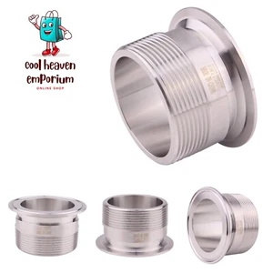 3'' Tri clamp Adapter to 3 inch MNPT Thread Ferrule Sanitary Pipe Fitting - Picture 1 of 7