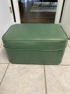 MCM Green Vinyl Rectangular Foot Rest - Picture 1 of 5