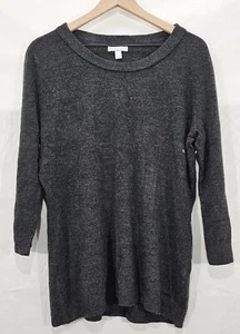 NWT New York & Co Womens Sweater Crewneck Charcoal Gray Dark Academia Casual XL - Picture 1 of 16