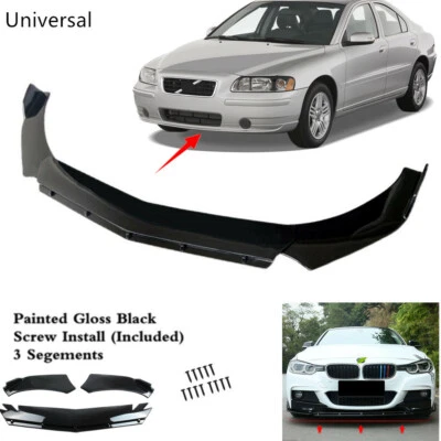 Add-on Universal Front Bumper Spoiler Lip Body Kits Fit For Volvo S60 2001-2009 - Image 1 of 4