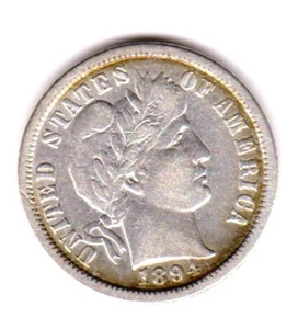 1894 O Barber Dime VF++In Grade Better Date New Orleans Mint - Picture 1 of 2