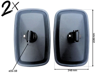 2x Rückspiegel Außenspiegel 238x148 ø15-18 UNIVERSAL LKW Traktor Massey Ferguson