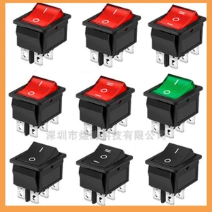 ON / OFF Rectangle Rocker Toggle Switch LED DPST 2 Position 16A 250V 4 Pin - Bild 1 von 17
