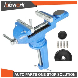 Labwork Bench Vise 3 In With Clamp Post Universal Bench Clamps 360° Swivel Base - Picture 1 of 13