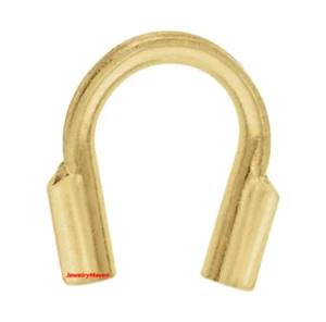 (1) 0,8 mm Oro Amarillo 14k Cuerda Engarce Alambre Protector Guardián Dedal Extremo de Cadena - Imagen 1 de 3