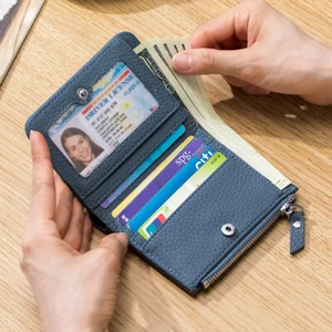 Women's Leather Wallet RFID Blocking Bifold Purse with Coin Pocket and ID Window - Picture 1 of 28