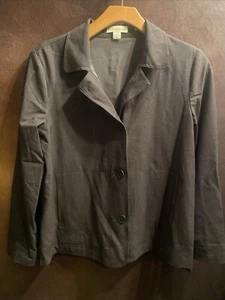 Coldwater Creek 10 Slate gray JACKET Button Up Collared 🧡 - Picture 1 of 6