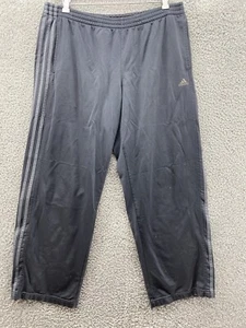 Adidas Jogger Sweatpant Men L Polyester Black Gym Workout Training Athletic READ - Picture 1 of 10