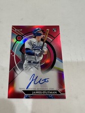James Outman Topps Finest Auto Red Refractor 2/5 Rookie 🔥🔥🔥