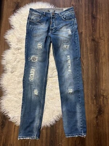Adrian Hammond Men W33 Regular Tapered Jeans Denim Pants Trousers Distressed - Picture 1 of 10