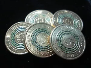 2020 Australian Olympic Team $2 Coloured Coin in 2x2 Coin Holder Dedication - Foto 1 di 2