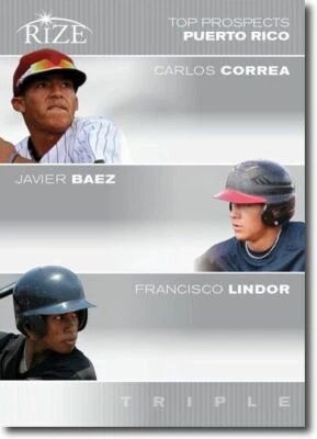 (10) 2012 Carlos CORREA * Javier BAEZ * Francisco LINDOR Rize RCs Foto 1 de 2