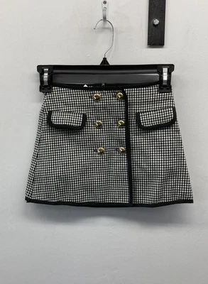 Crewcuts NUEVO CON ETIQUETAS Negro Blanco Pata de Gallo Doble Pecho Falda Niñas Talla 6 CC193 Foto 1 de 4