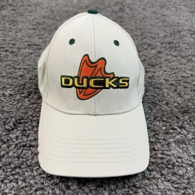 Oregon Ducks New Captivating Puddles Webbed Foot Beige Green Strapback Hat NWT - Image 1 of 4