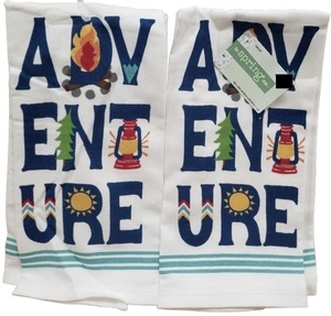 Set of 2 Same Dual Kitchen Terry Towels (16"x26") CAMPIRE,FOREST ADVENTURE,Ritz - Picture 1 of 9